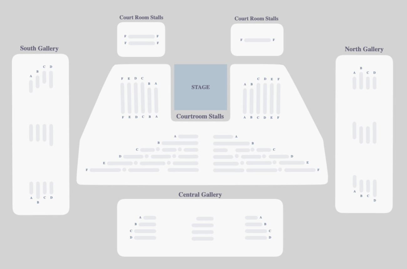 Distribuzione posti London County Hall